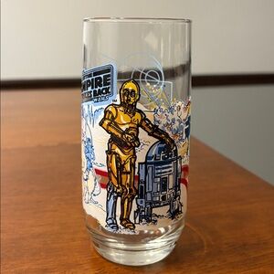 Star Wars Empire Strikes Back R2-D2 & C-3P0 Burger King Glass
